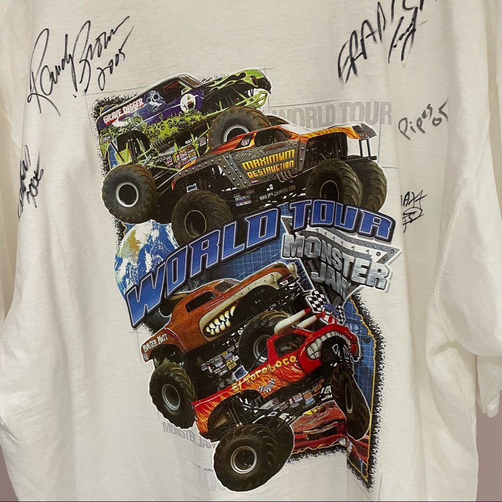HP🎉 Signed 2005 Y2K Monster Jam Tee - Picture 6 of 10